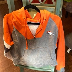 Denver Broncos Crop Top Hoodie